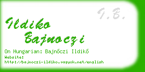 ildiko bajnoczi business card