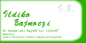 ildiko bajnoczi business card